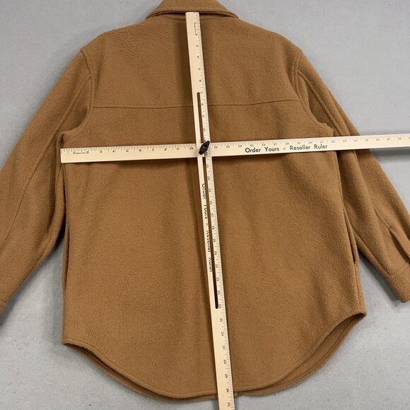 Joie Jacket Womens Large Camel Fleece Shirt Shacket Cozy Soft Minimal Neutral - Picture 10 of 15